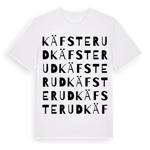 Käfsterud ordlek t-shirt – ekologisk bomull t-shirt från Pinshirt
