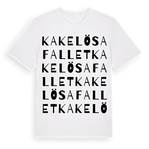 Kakelösafallet ordlek t-shirt – ekologisk bomull t-shirt från Pinshirt