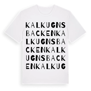 Kalkugnsbacken ordlek t-shirt – ekologisk bomull t-shirt från Pinshirt