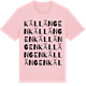 Pink Cotton t-shirt med Källängen ordlek t-shirt