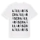 White t-shirt med Källaråsen ordlek t-shirt