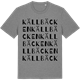 Mid Heather Gray t-shirt med Källbäcken ordlek t-shirt