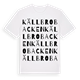 White t-shirt med Källbrobacken ordlek t-shirt