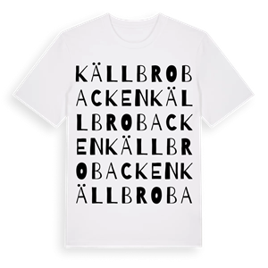 Källbrobacken ordlek t-shirt – ekologisk bomull t-shirt från Pinshirt