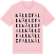Pink Cotton t-shirt med Källefall ordlek t-shirt