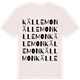 Vintage White t-shirt med Källemon ordlek t-shirt