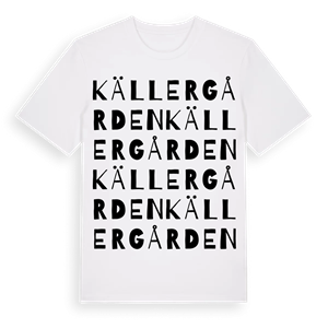 Källergården ordlek t-shirt – ekologisk bomull t-shirt från Pinshirt