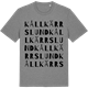Mid Heather Gray t-shirt med Kållkärrslund ordlek t-shirt