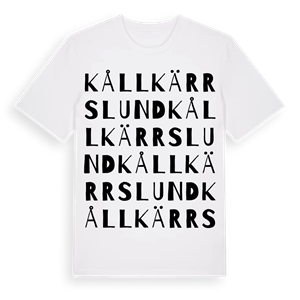 Kållkärrslund ordlek t-shirt – ekologisk bomull t-shirt från Pinshirt