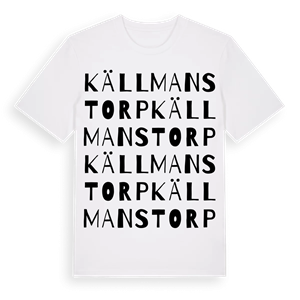 Källmanstorp ordlek t-shirt – ekologisk bomull t-shirt från Pinshirt