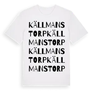 Källmanstorp ordlek t-shirt – ekologisk bomull t-shirt från Pinshirt