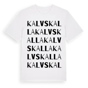 Kalvskalla ordlek t-shirt – ekologisk bomull t-shirt från Pinshirt