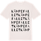 Vintage White t-shirt med Kämpefallet ordlek t-shirt