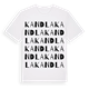 White t-shirt med Kandla ordlek t-shirt
