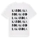 White t-shirt med Kandla ordlek t-shirt