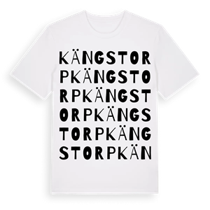 Kängstorp ordlek t-shirt – ekologisk bomull t-shirt från Pinshirt