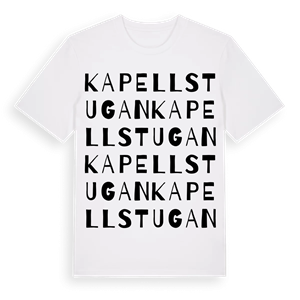 Kapellstugan ordlek t-shirt – ekologisk bomull t-shirt från Pinshirt