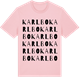 Pink Cotton t-shirt med Karlbo ordlek t-shirt