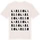 Vintage White t-shirt med Karlbo ordlek t-shirt