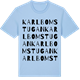 Blue Soul t-shirt med Karlbomstugan ordlek t-shirt