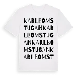Karlbomstugan ordlek t-shirt – ekologisk bomull t-shirt från Pinshirt