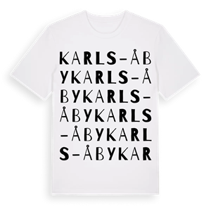 Karls-Åby ordlek t-shirt – ekologisk bomull t-shirt från PinShirt