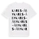White t-shirt med Karls-Åby ordlek t-shirt