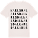 Vintage White t-shirt med Karlsdal ordlek t-shirt