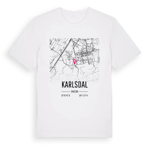 Karlsdal karta t-shirt – ekologisk bomull t-shirt från Pinshirt