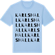 Blue Soul t-shirt med Karlshall ordlek t-shirt