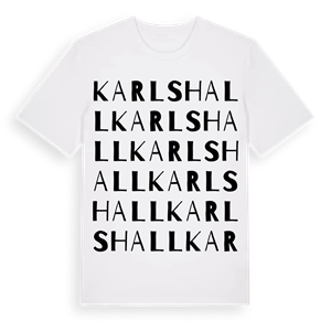 Karlshall ordlek t-shirt – ekologisk bomull t-shirt från Pinshirt