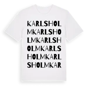 Karlsholm ordlek t-shirt – ekologisk bomull t-shirt från Pinshirt