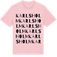 Pink Cotton t-shirt med Karlsholm ordlek t-shirt