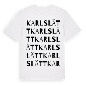 Karlslätt ordlek t-shirt – ekologisk bomull t-shirt från Pinshirt