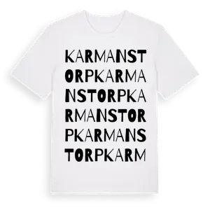 Karmanstorp ordlek t-shirt – ekologisk bomull t-shirt från Pinshirt