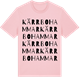 Pink Cotton t-shirt med Kärrbohammar ordlek t-shirt