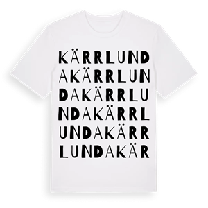 Kärrlunda ordlek t-shirt – ekologisk bomull t-shirt från Pinshirt