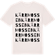 Vintage White t-shirt med Kärrmossen ordlek t-shirt