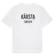 White t-shirt med Kärsta i Sverige t-shirt