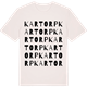 Vintage White t-shirt med Kartorp ordlek t-shirt