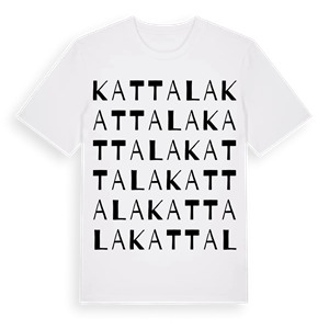 Kattala ordlek t-shirt – ekologisk bomull t-shirt från Pinshirt