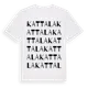 White t-shirt med Kattala ordlek t-shirt