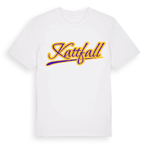 Kattfall baseball t-shirt – ekologisk bomull t-shirt från Pinshirt