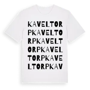 Kaveltorp ordlek t-shirt – ekologisk bomull t-shirt från Pinshirt