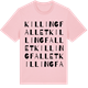 Pink Cotton t-shirt med Killingfallet ordlek t-shirt