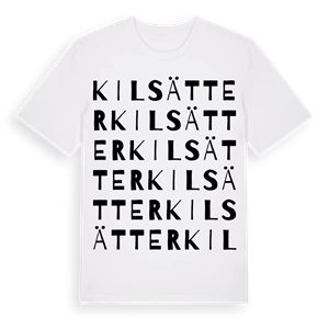 Kilsätter ordlek t-shirt – ekologisk bomull t-shirt från Pinshirt
