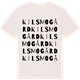 Vintage White t-shirt med Kilsmo gård ordlek t-shirt