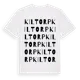 White t-shirt med Kiltorp ordlek t-shirt
