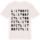 Vintage White t-shirt med Kiltorpet ordlek t-shirt