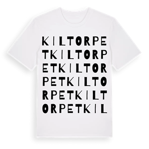 Kiltorpet ordlek t-shirt – ekologisk bomull t-shirt från Pinshirt